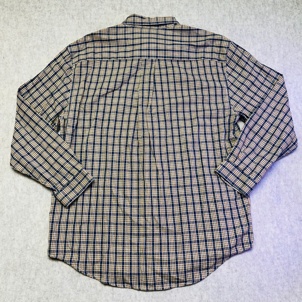NWT STRUCTURE Mens Plaid Long Sleeve Button Down 90s Shirt Size L 100 Cotton - Picture 6 of 9